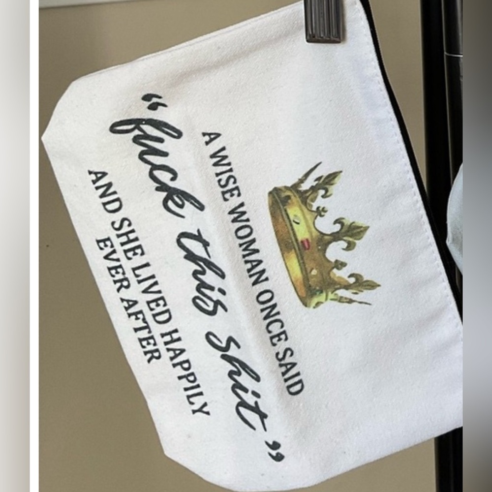 2/$10 NEW Canvas Makeup Travel Bag